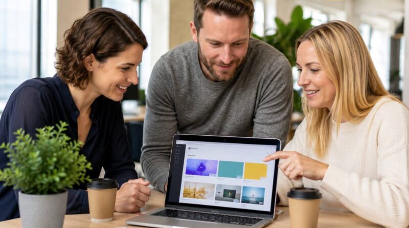 The AI HUB Global editorial team reviewing website tools together