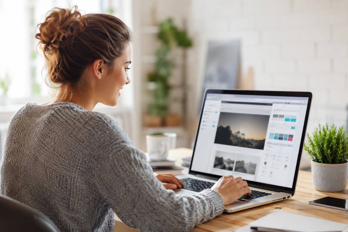 Elementor review: designing a WordPress website with the Elementor page builder on a laptop