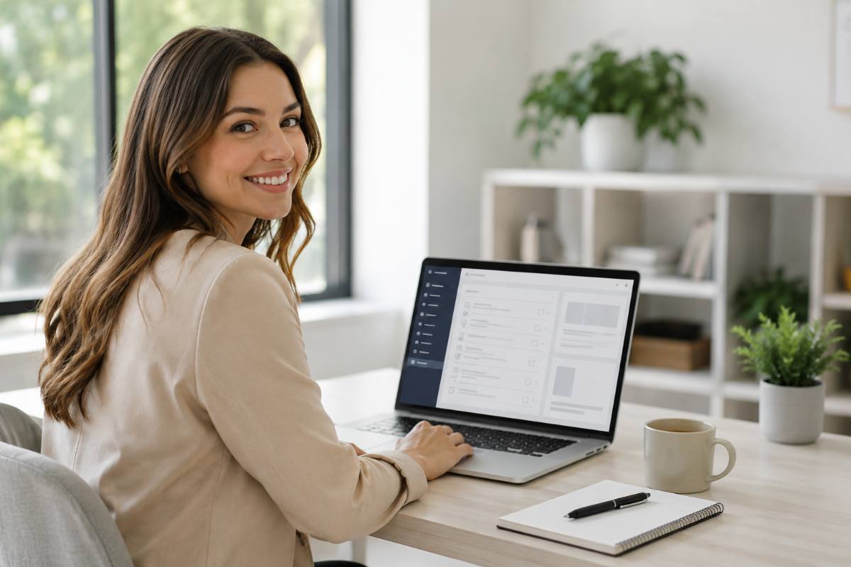 Reviewing a website launch checklist on a laptop before going live