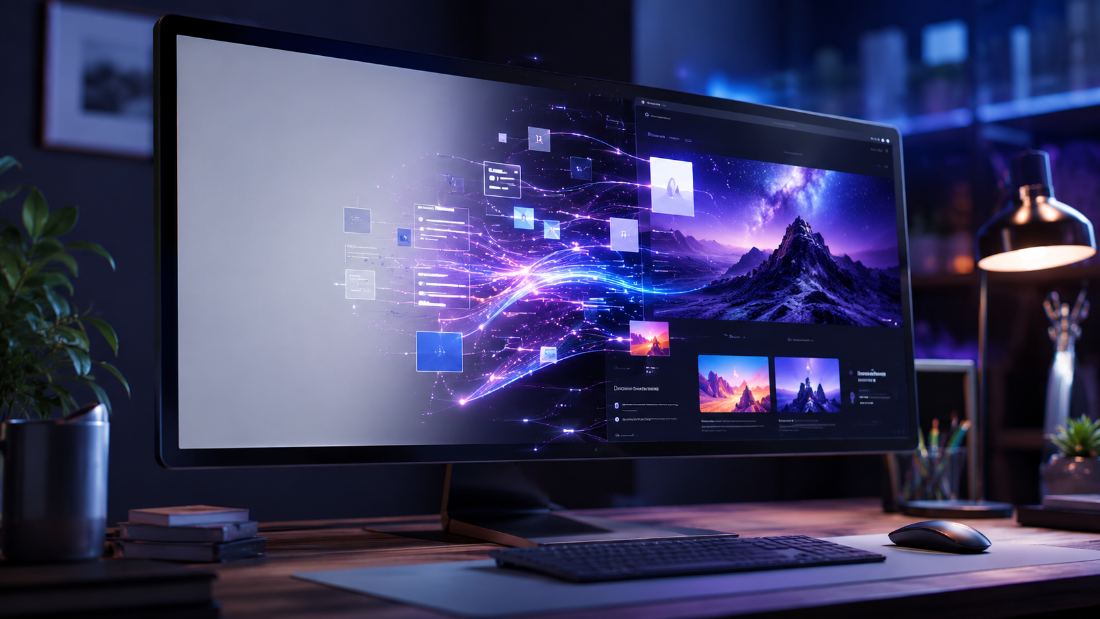 AI building a website from a blank screen